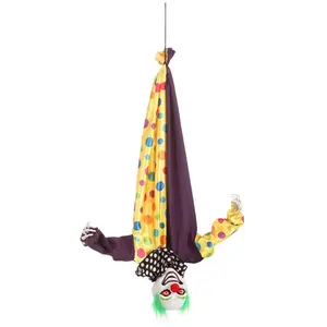 2.8 Foot Animated Hanging Evil Clown Prop