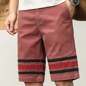 Men’s summer shorts-fashionable, trendy casual bermuda shorts with a unique patchwork color-block design and straight workwear cut; men’s shorts with retro styling-versatile, minimalist, comfortable, and high quality.#SummerWins