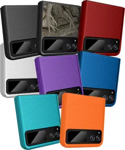 Case for Motorola RAZR (2023), Nakedcellphone Slim Hard Shell Protector Cover [Anti-Fingerprint, Grid Texture]