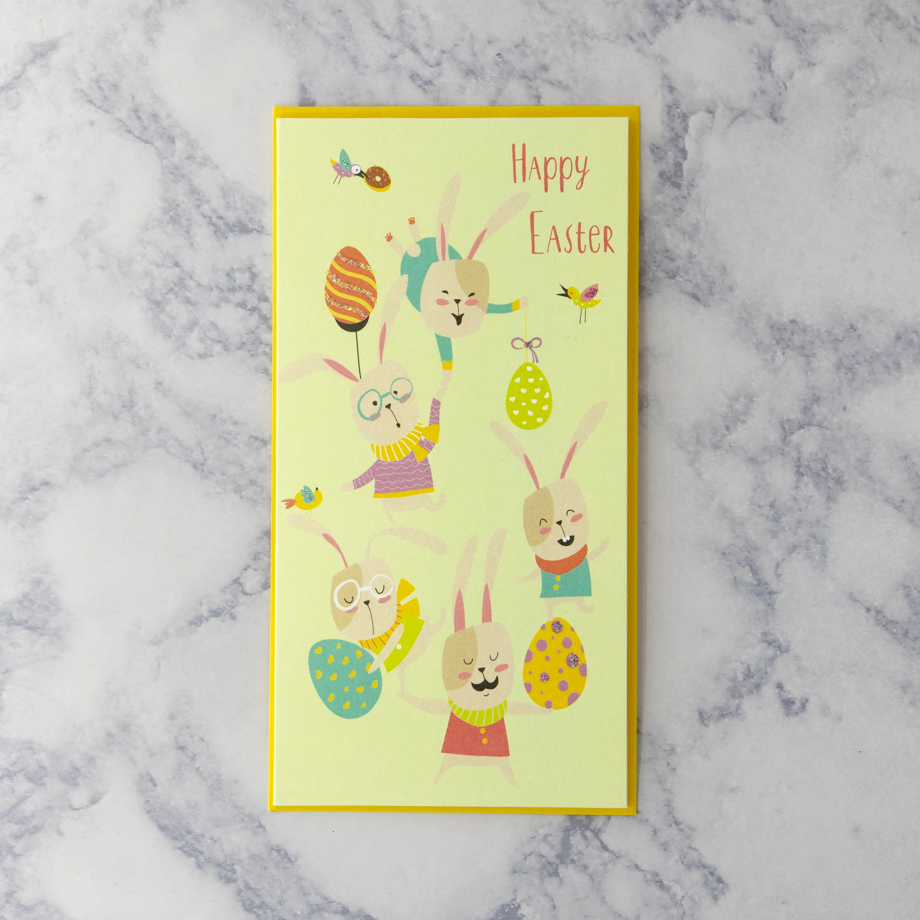 Stacked Bunnies Easter Card
