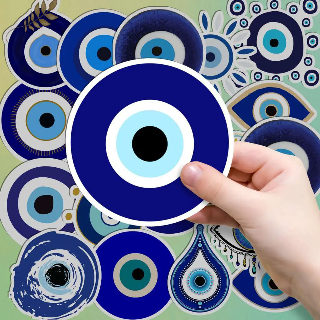 Sticker Pack 20 pcs Turkish Evil Eye Vinyl Stickers, Protective Symbol ...