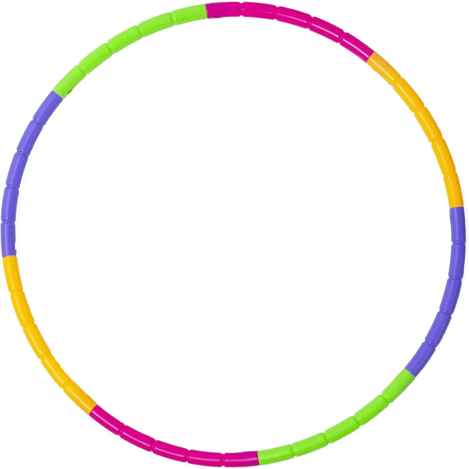 Kids' Detachable Hula Hoop - Adjustable Portable Hoops, Multi-Size Exercise Equipment with Bamboo Grip for Increased Friction, Gym Workout