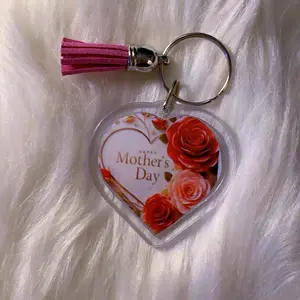 Happy Mother’s Day Heart Keychain  A small gift with big love for Mom  Cute, lightweight & handmade with love  Perfect for keys, bags, purses & gifts  Custom designs available ”
