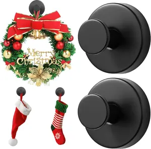 Upgraded Suction Cup Hooks for Door Wreaths Heavy Duty Reusable Wreath Hanger for Front Door Bathroom Wall Kitchen Glass Window Mirror Tile Loofah 2 Pack 4 Pack