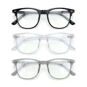 3 Pack Blue Light Blocking Glasses for Computer & Gaming, Unisex Lightweight Eyewear,Stylish Square Frames,High Quality,Anti-Reflective,UV Protection for Gaming & Office Use