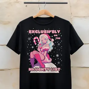 Pastel Goth Anime Christmas Sexy Anime Waifu Candy Cane Shirt Trending Shirt  Alt Anime Clothes Christmas Tee Anime Lovers