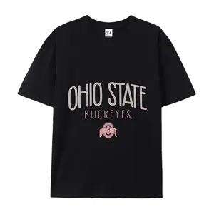 Ohio State Buckeyes T-Shirt | Black Minimalist Script Graphic Tee | Soft Cotton OSU Fan Top | Casual College Streetwear | Perfect Gift for Ohio State Alumni and Sports Enthusiasts