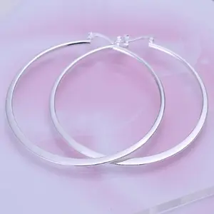925 Sterling Silver Small 10MM Hoop Earrings Men Women Boys Girls