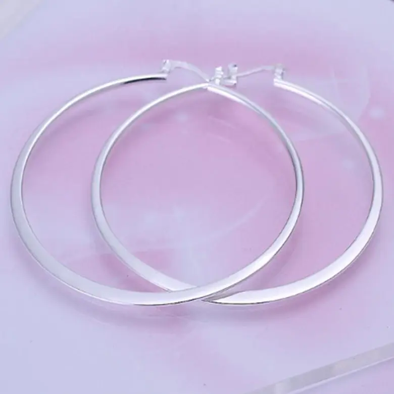 925 Sterling Silver Small 10MM Hoop Earrings Men Women Boys Girls