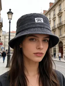 Water Washed Vintage Fisherman Hat, Unisex Embroidered Cloth Cap, Outdoor Casual Hiking Fishing Sun Protection Hat