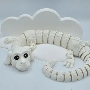 Articulated Flexi Falkor - The Neverending Story Luck Dragon 3D Printed Flexible Toy, Scandi Home Accent - Desk Buddy - Desk Accessory fun toys