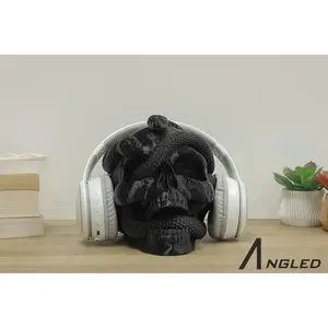 Skull with Snakes Headphone Stand