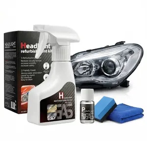 Automotive Headlight Restoration Kit, Headlamp Cleaner Fluid for Yellowed, Cloudy & Oxidized Lights, Easy Headlight Repair Coating Polish for Cars, Trucks & SUVs fathersdaygift