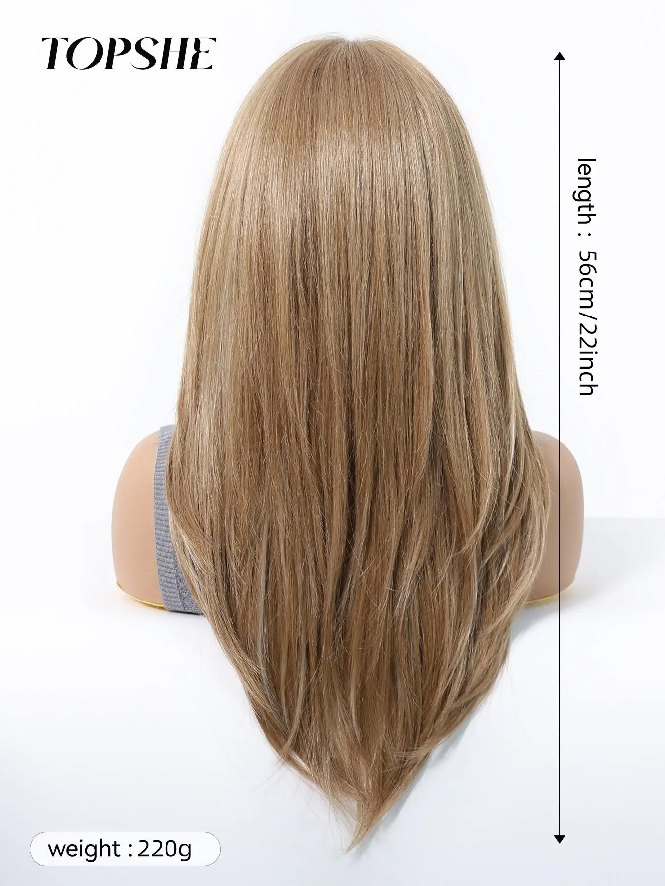 22 Inch Long Straight Blonde Wigs for Women, Gorgeous Fluffy  display picture 1