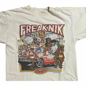 Freaknik T-Shirt Tupac, Biggie, Brandy, MJB Atlanta, Country Music Shirt, Shirt For Fan Crewneck Fitted Shortsleeve Menswear Top Underwear Streetwear Tropical Graphic