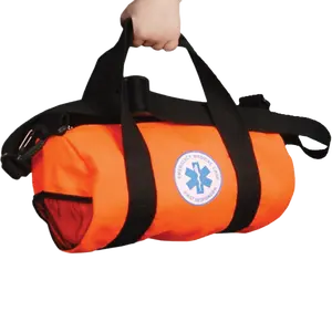 Hatzolah Duffel Bag | Orange Medical Responder Imaginative Play Bag with Embroidered Insignia – Pretend Play Paramedic Costume Accessory for Halloween & Role Play