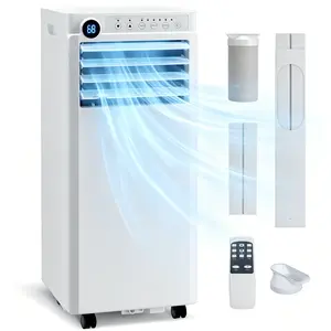 8000 BTU Multi-Functional Mobile AC, Fast Cooling Coverage 350 Sq.Ft, Built-in Dehumidify & Fan Function, Ultra Quiet 50dB Operation, Smart Timing & Remote Control, Quick Setup for Daily Indoor Spaces