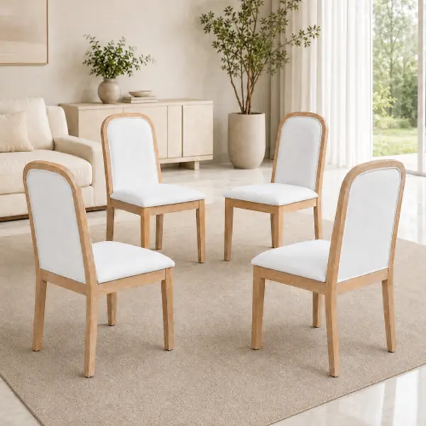 Bellemave 4-Piece Vintage Upholstered Dining Chairs, Indoor Furniture for Dining Room, Living Room