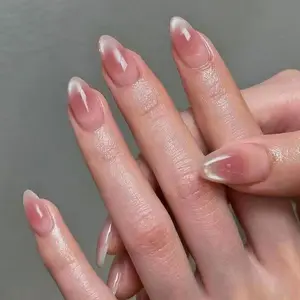 30pcs Transparent Pure Desire Nude Gradient Nail Tips, Natural Blending, French Edge, Reusable, Perfect for Dates and Gatherings