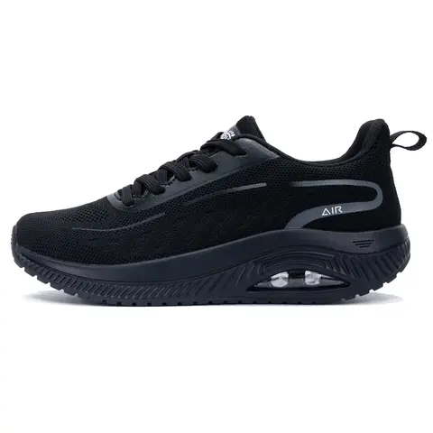 AOV Women's Casual Knit Sneakers - Athletic Lightweight Footwear with Breathable Knit Upper, Medium Width, Arch Support to Enhance Foot Health, Reduce Foot Fatigue, Air Cushion, Rubber Sole, All-Seasons Use for Exercising, Hiking