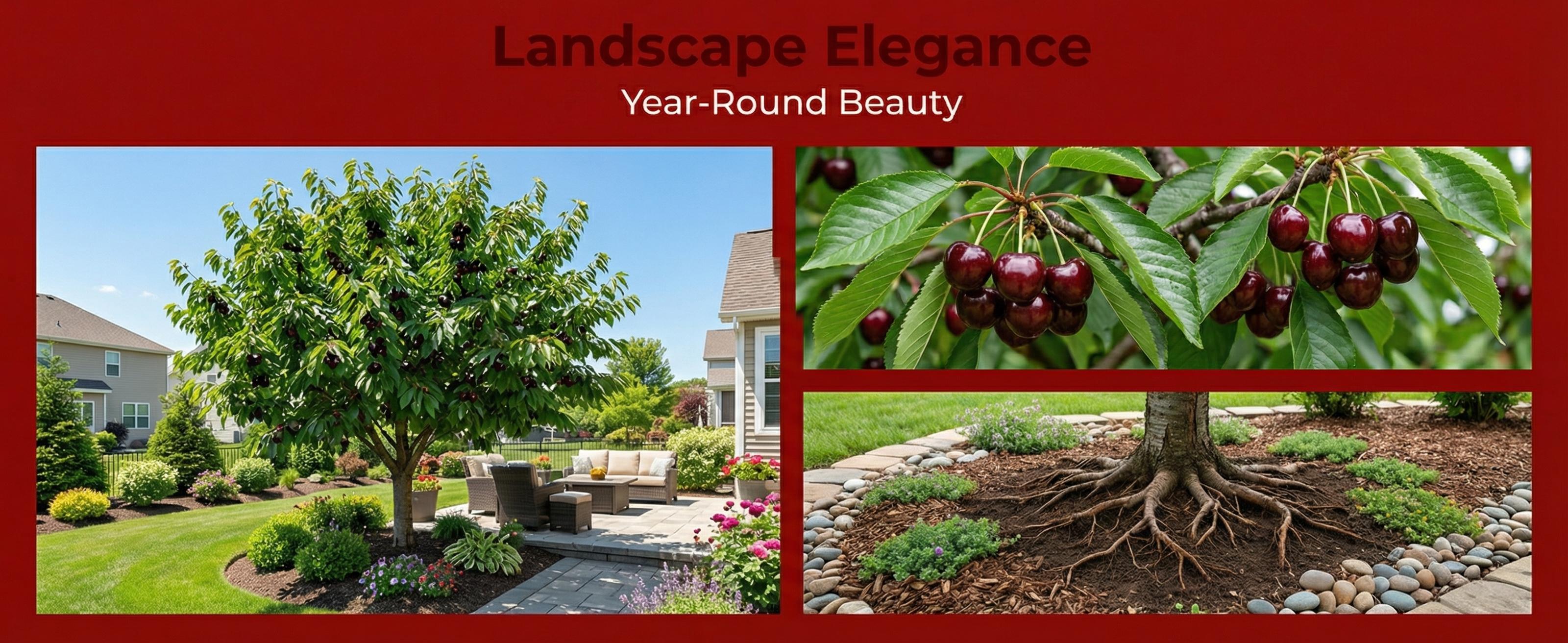 Sweet Cherry Tree Seedling 40-50 cm Cold Hardy Easy to Grow for Home Garden Live Peach Tree Sapling