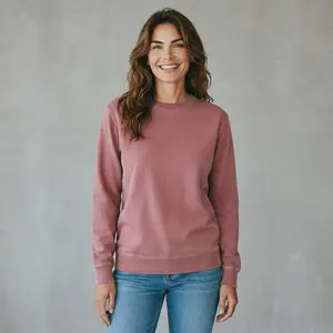 Women's Maroon Crew Neck Sweatshirt