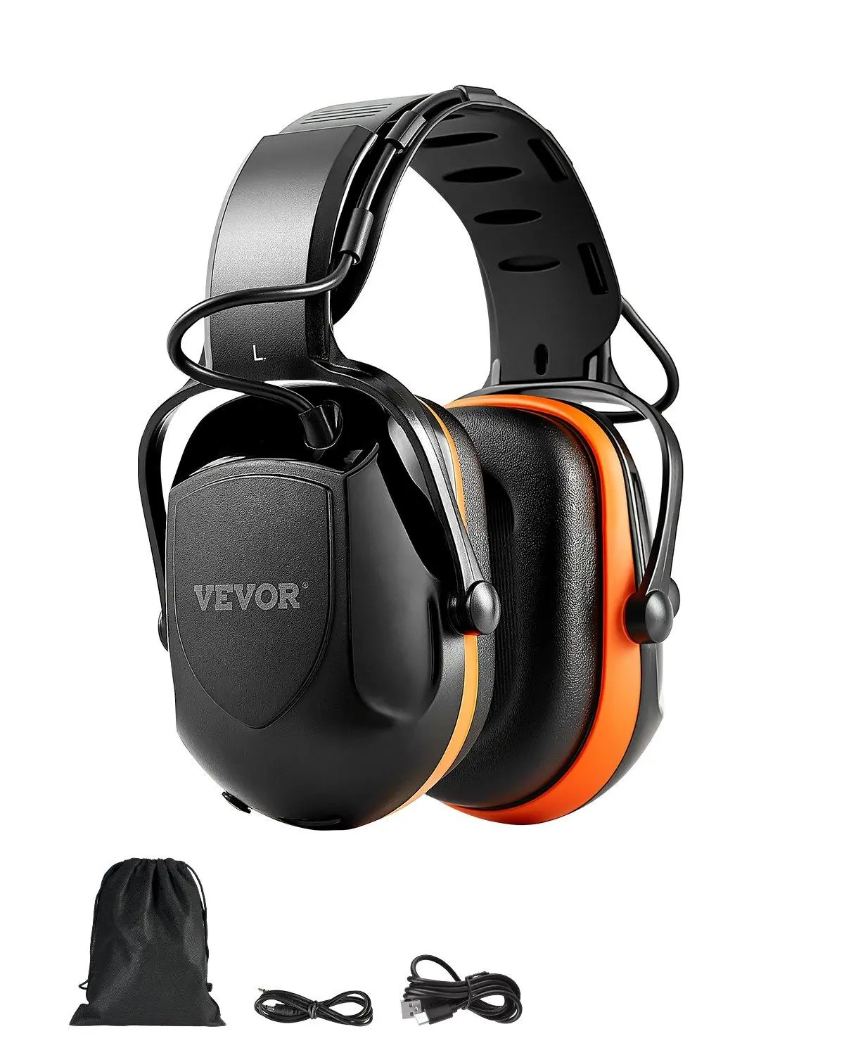 【DealsForYouDays】VEVOR Safety Earmuffs Bluetooth 5.1 Hearing Protection Ear Muffs NRR24dB Noise Reduction for Shooting Hunting Construction with 750mAh Battery & Comfortable Fit, Eardefenders