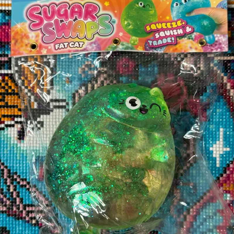 Sugar Swaps Squishy Fat Cat - Green
