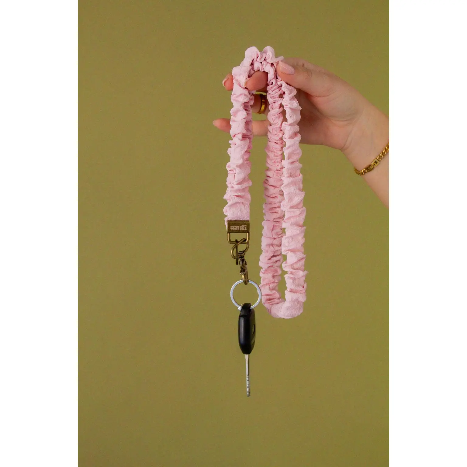 Dainty Pink Textured Lanyard