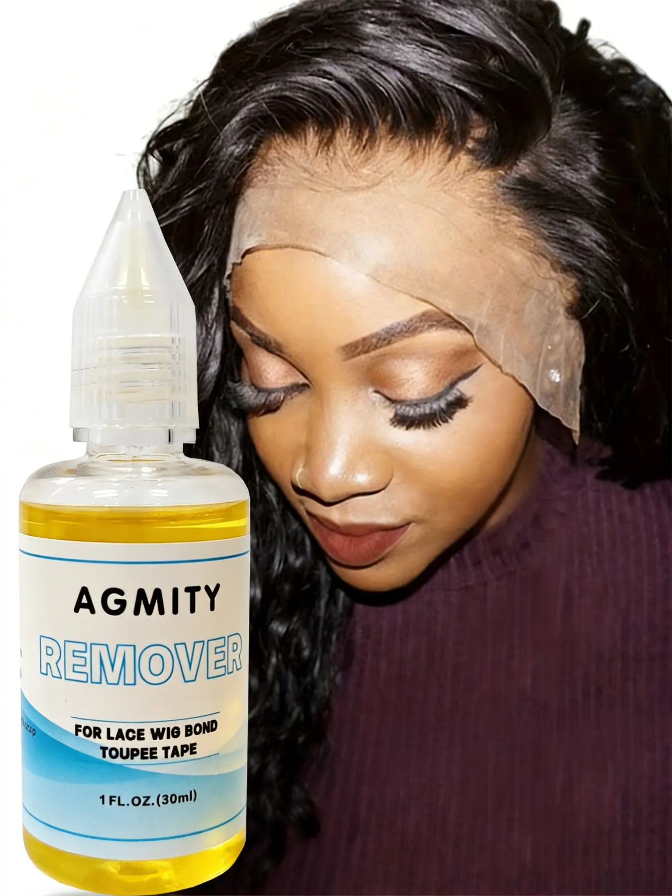 30ML Wig Glue Remover Fast Acting Gentle Formula Lace Front Adhesive Remover Skin Safe No Residue For Wigs Hair Extensions Toupee Tape Extensions