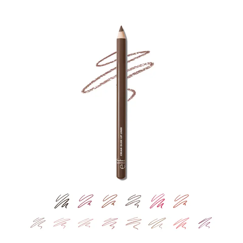 e.l.f. Cream Glide Lip Liner, Smooth Hydrating Semi-Matte for Precise Lip Definition & Sculpting, 13 shades- 0.03 OZ (1 g)