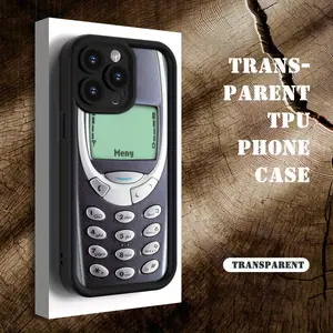 Mobile Phone Case for IPHONE15/14/13/12/11/8/7Xs Xr Pro Max Funny Parody Mobile Key 2D Flat Print Simple Lens Full Cover Halloween Gift Men's and Women's Models Protective Protection