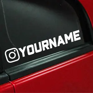 Custom Instagram Name Vinyl Decal Car Window IG JDM Drift Sticker Funny