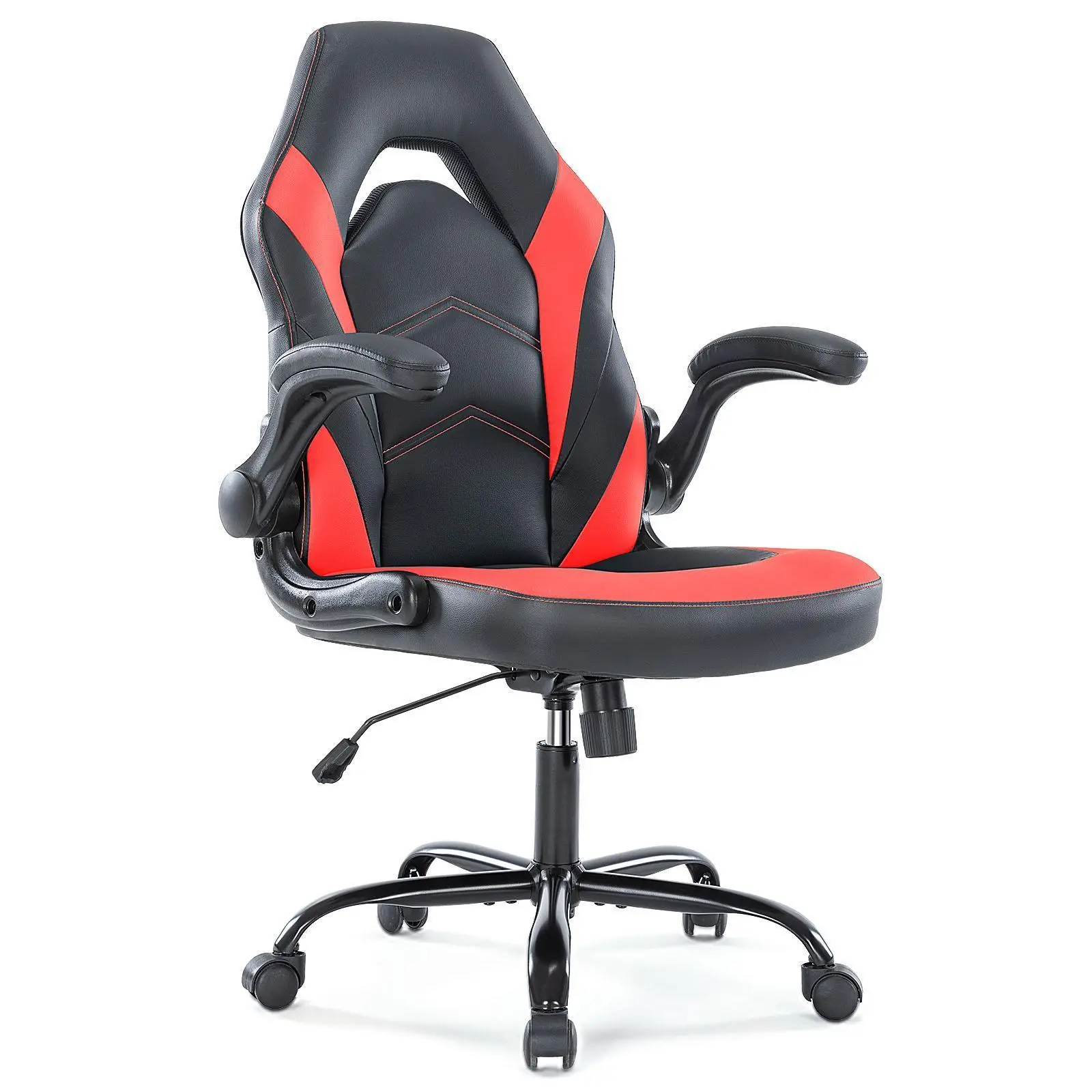 Ergonomic Office Computer Gaming Desk Chair Adjustable Swivel Task PU Leather Racing Chair with Flip-up Armrest For Office, Pc Gaming Chair, Gaming Chairs