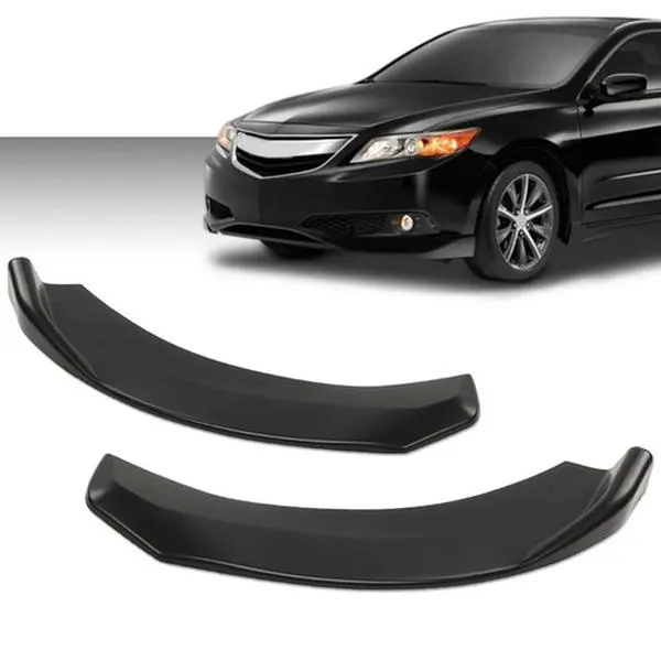 Universal Front Bumper Lip Spoiler Splitter Diffuser Winglet Type 2Pcs Black