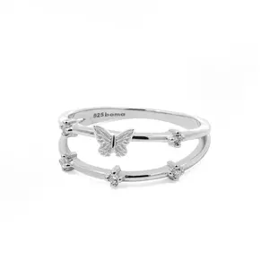 Delicate Duo Monarch Butterfly Ring