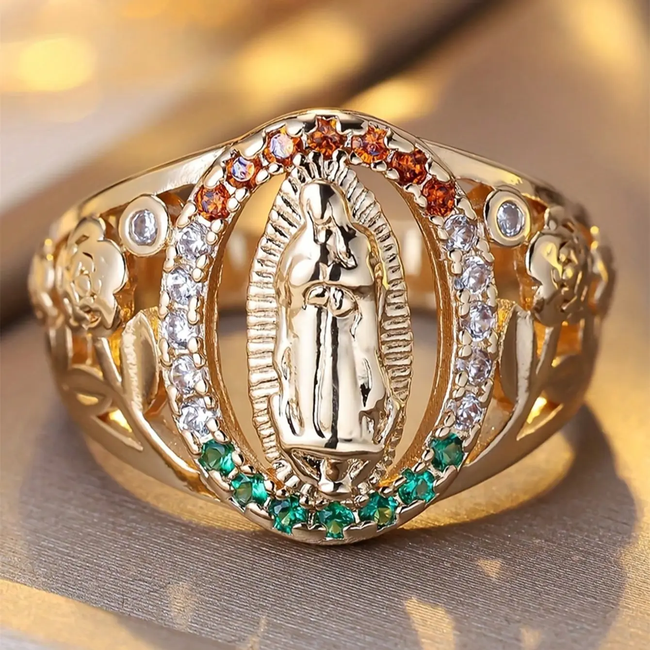Virgin Mary Ring, Exquisite Women's Ring for Birthdays or Anniversaries, Elegant Daily Jewelry Trendy Jewellery Accessories engagement rings women