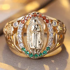 Virgin Mary Ring, Exquisite Women's Ring for Birthdays or Anniversaries, Elegant Daily Jewelry Trendy Jewellery Accessories engagement rings women