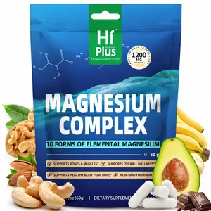 Magnesium Complex 1200 mg ,10 Essential Magnesium Supplement Extra Strength Magnesium Supplements for Men and Women, 120 Capsules