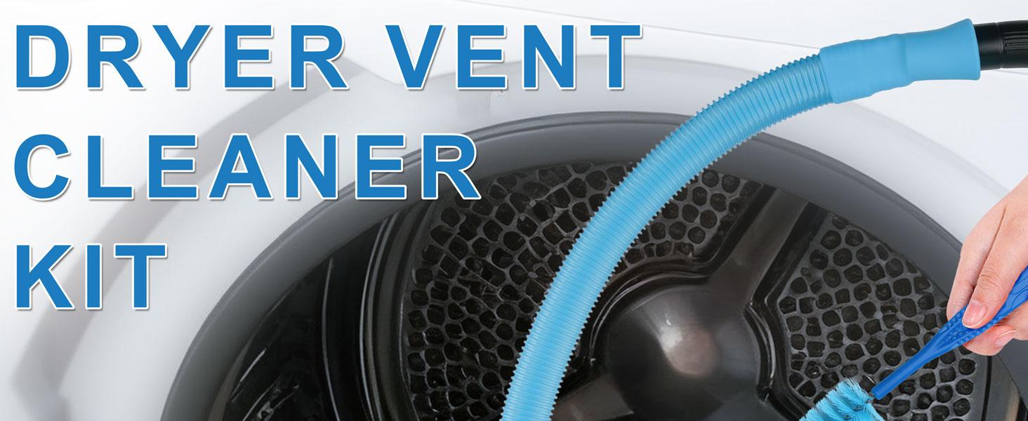 4 Pieces Dryer Vent Cleaner Kit‌ with‌Lint Brush‌ –‌Dryer Vent Brush‌,‌‌ for‌Lint Trap‌,‌Appliance Brush‌ &‌Dryer‌ Black