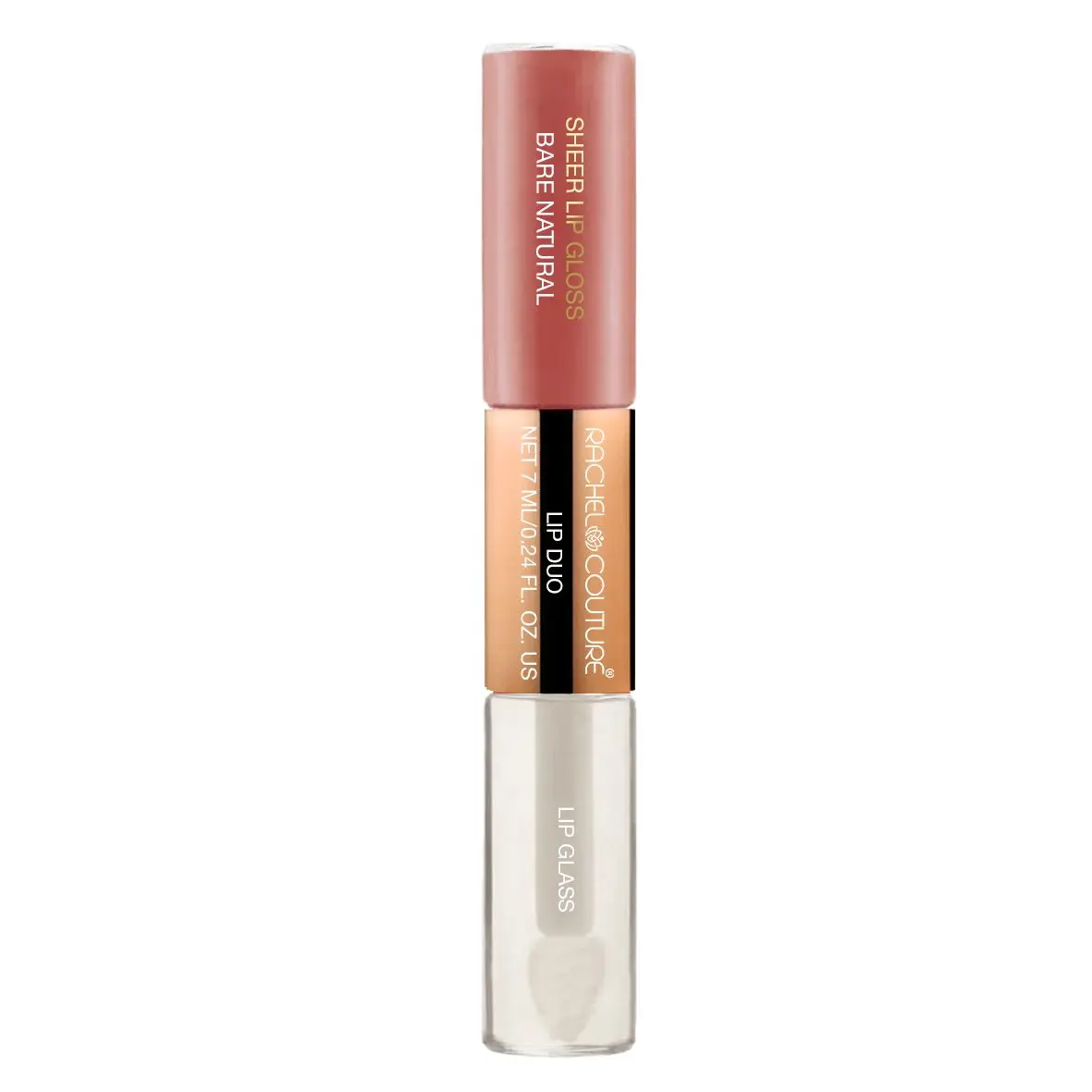 Lip Duo - 2-in-1 Sheer & Clear Lip Gloss - Bare Natural