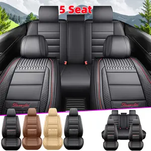 Enhance Comfort Car Seat Covers Waterproof Wear-Resistant PU Leather for Front & Rear Seats Five-Seat Configuration Full Vehicle Coverage
