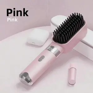 New Wireless Hair Straightener 3 Temp Settings Type-C Straight Hair Comb 140-200C °   Rechargeable Straightening Comb