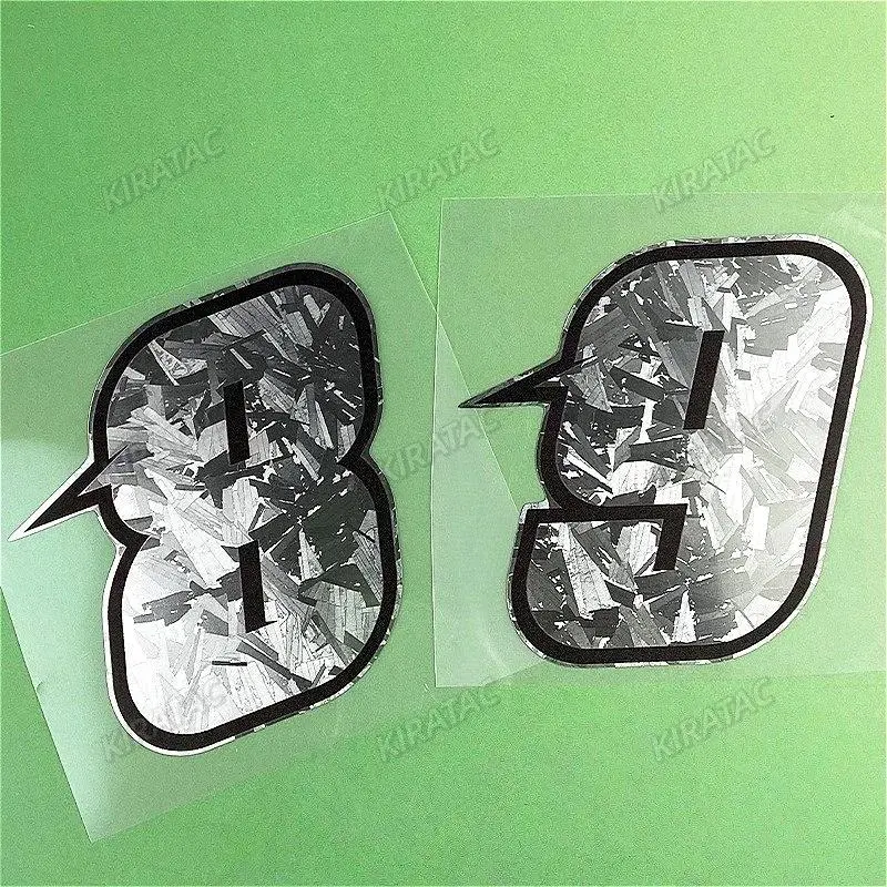 1 Piece Flower Silver Arabic Numerals Motorcycle Stickers, Waterproof Vinyl Self Adhesive Stickers for Motorbike Fairings, Fuel Tanks, Helmets, Body, Fender, Personalised Vehicle Modification Decorations, Sticker Decals, Sticker Custom