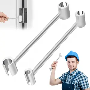 2 Pack Door Hinge Adjustment Tool – Heavy Duty Wrench for Gap Adjusting, Fits 14-19mm & 23-25mm Round Bolt Flag Hinges, Durable Hand Tools for Easy Hinge Alignment and Precise Door Adjustments