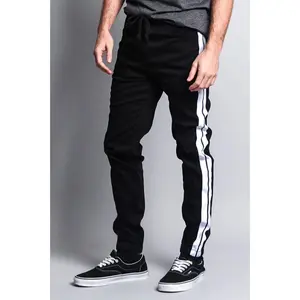 Men's Track Style Thick Striped Joggers