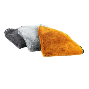 THE RAG COMPANY The Wolf Pack Towel Set Microfiber 480gsm Ultra Soft 70 Polyester 30 Polyamide Coral Weave Wolf Head Print Suede Border