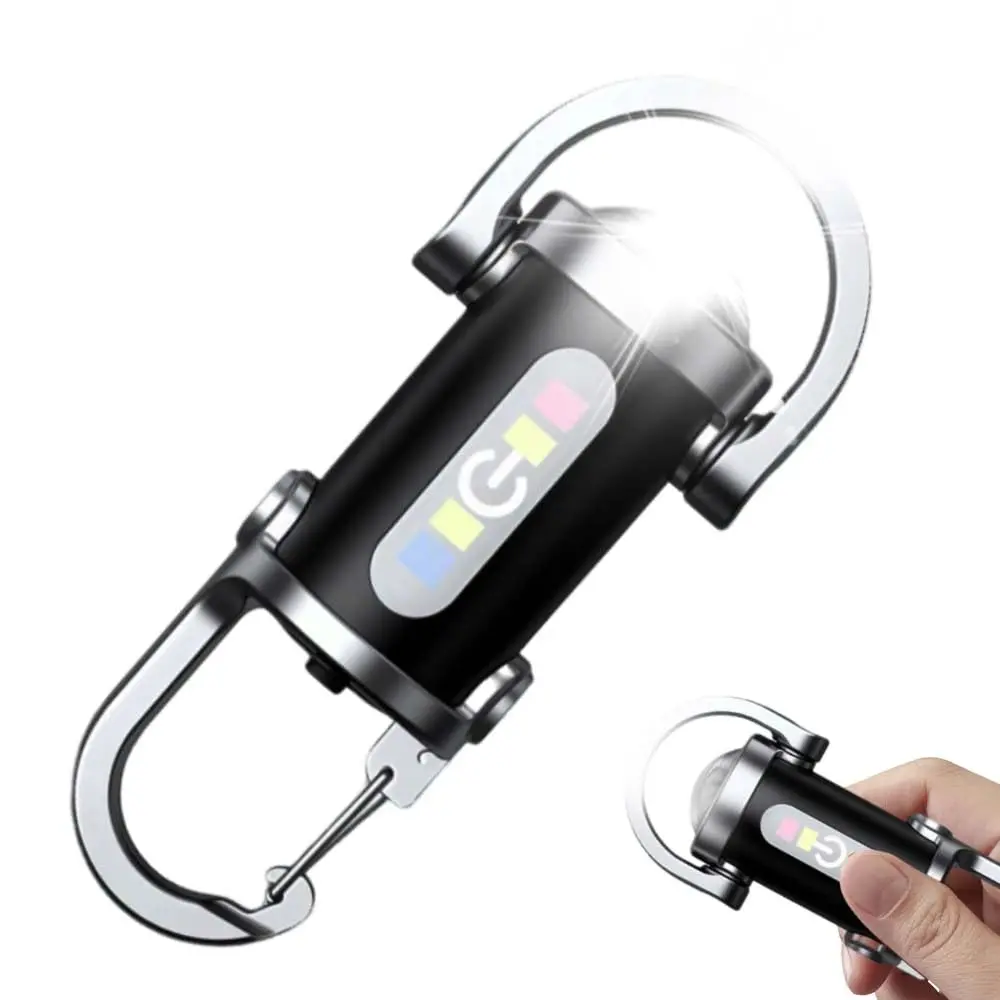 Joytutus 2026 New Mini Keychain Flashlight - Rechargeable, Super Bright, Waterproof LED Everyday Carry Flashlight with Magnetic Clip, Portable Job Site Lighting for Outdoor Hiking, Work, Rechargeable Magnetic Key Light Job Site Lighting