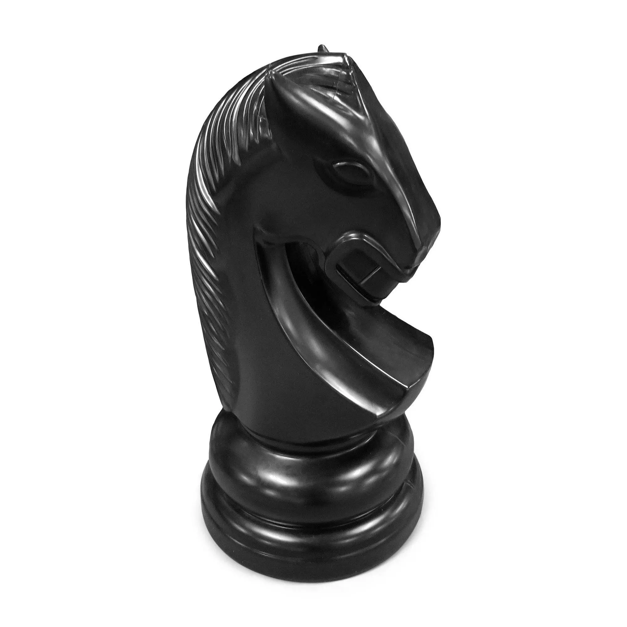 MegaChess 17-Inch Black Knight Giant Chess Piece, 16.5" Tall, Rugged, Home Decor, Suitable for All Ages & 3+ Years Use
