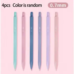 4 Pack Morandi Pure Color Mechanical Pencils 0.7mm, Mechanical Pencil Set, Writing Tools, No Sharpening Required, with Eraser, School Stationery Gift, Random Colors, Art Supplies